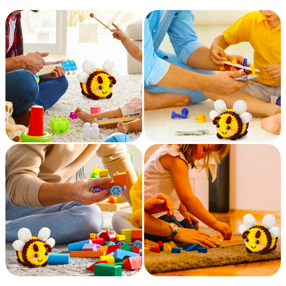 DIY Crochet Kit  Cartoon Bee Doll Set with English Instructions