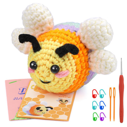 DIY Crochet Kit  Cartoon Bee Doll Set with English Instructions