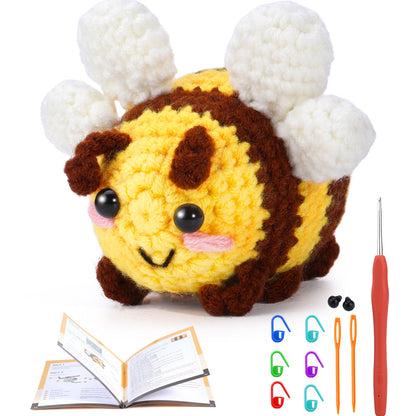 DIY Crochet Kit  Cartoon Bee Doll Set with English Instructions